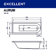 Акриловая ванна Excellent Aurum 180x80 WAEX.AUR18.AERO.CR с аэромассажем-3
