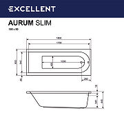 Акриловая ванна Excellent Aurum Slim 180x80 WAEX.AUR18S.AERO.CR с аэромассажем-4