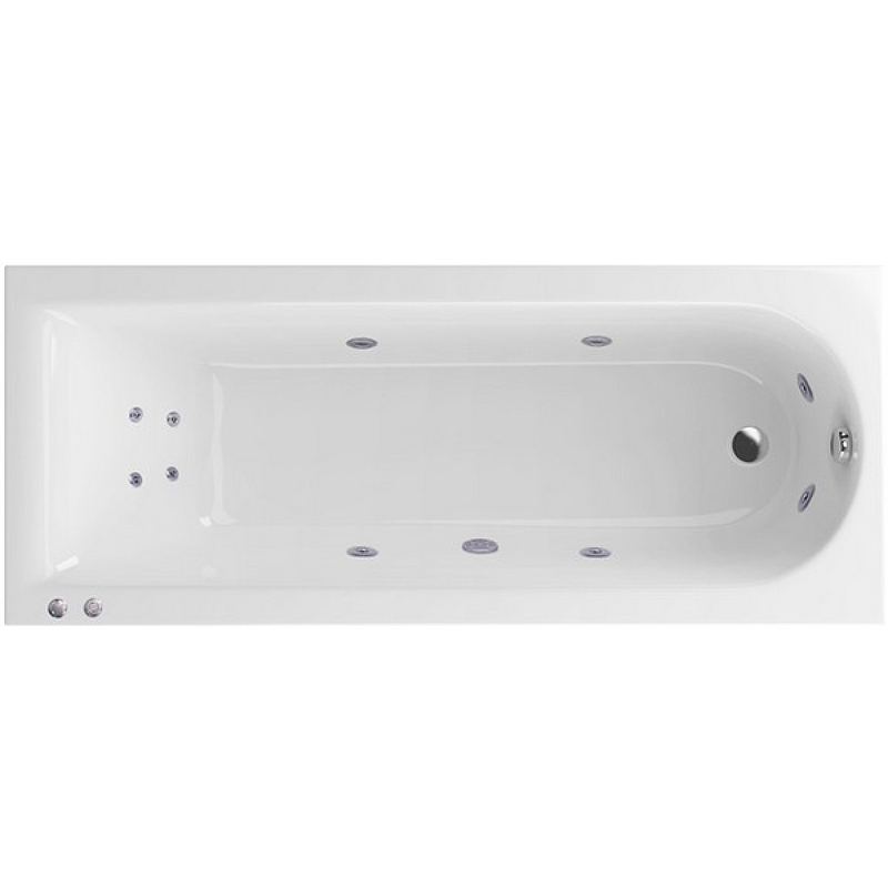Акриловая ванна Excellent Aurum Slim 180x80 WAEX.AUR18S.HYDRO+.CR с гидромассажем