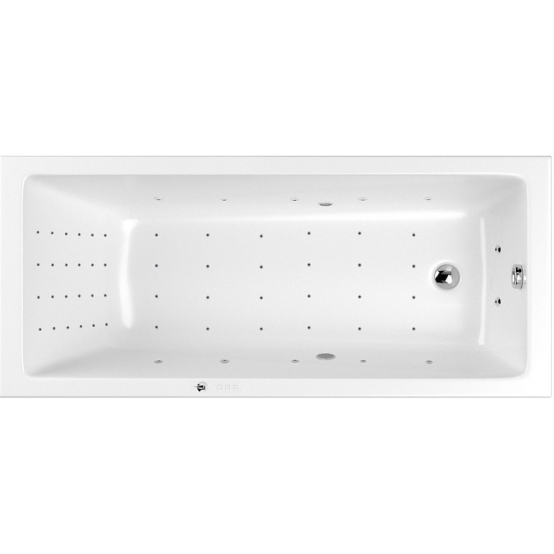 Акриловая ванна Whitecross Wave Slim 160x80 0111.160080.100.NANO.CR с гидромассажем