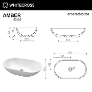 Раковина-чаша Whitecross Amber 60 0716.060035.200 Белая матовая-6