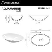 Раковина-чаша Whitecross Aquamarine 56 0715.056035.100 Белая глянцевая-6