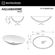 Раковина-чаша Whitecross Aquamarine 56 0715.056035.200 Белая матовая-6