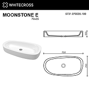 Раковина-чаша Whitecross Moonstone E 70 0731.070035.100 Белая глянцевая-6
