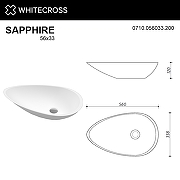 Раковина-чаша Whitecross Sapphire 56 0710.056033.200 Белая матовая-6
