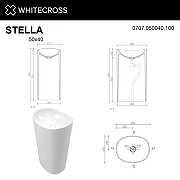 Раковина Whitecross Stella 50 0707.050040.100 Белая глянцевая-6