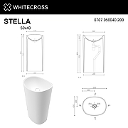 Раковина Whitecross Stella 50 0707.050040.200 Белая матовая-6