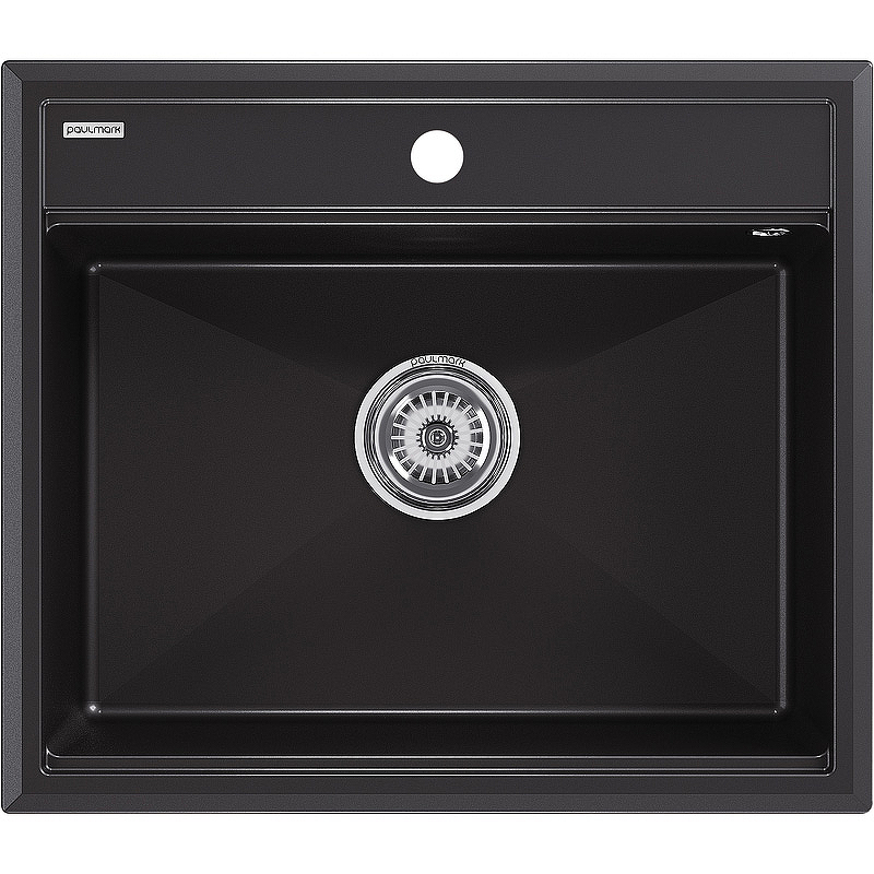 Кухонная мойка Paulmark Stepia-590 PM115951-BLM Черный металлик кухонная мойка teka clivo 60 b tq черный металлик 40148020