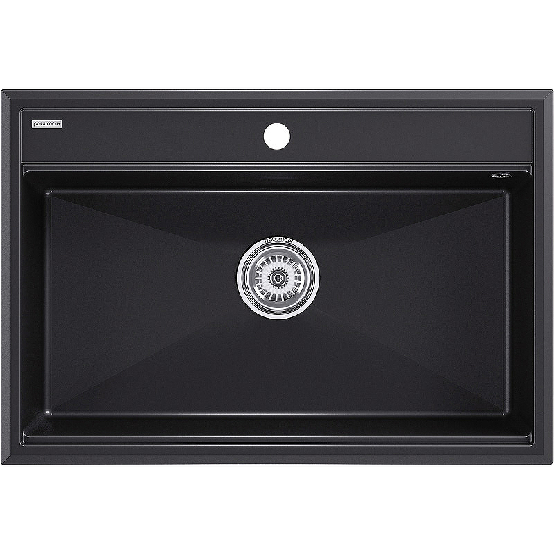 Кухонная мойка Paulmark Stepia-750 PM117551-BLM Черный металлик мойка кухонная whinstone веста 1b 1d черный металлик