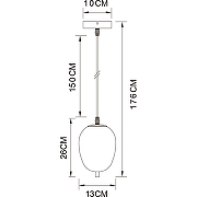 Подвесной светильник Artelamp Freddie A2232SP-1PB Дымчатый Полированная медь-2