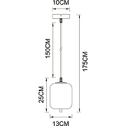 Подвесной светильник Artelamp Freddie A2234SP-1PB Дымчатый Полированная медь-3