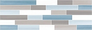 Керамическая плитка I.Tiles Charme Cristal Muretto Grigio/Azzuro CHA26MGA настенная 20х60 см