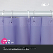 Штора для ванны Iddis Promo 180х200 P08PE18i11 Светло-фиолетовя-5