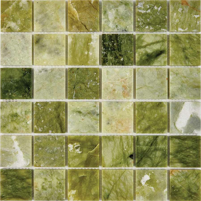 Каменная мозаика Pixmosaic Dondong PIX213 30,5x30,5 см покрытие модульное зеленое 11 шт для коридоров веранд саун и бань ванных комнат и балконов