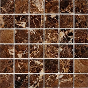 Каменная мозаика Pixmosaic Dark Emperador PIX218  30,5x30,5 см