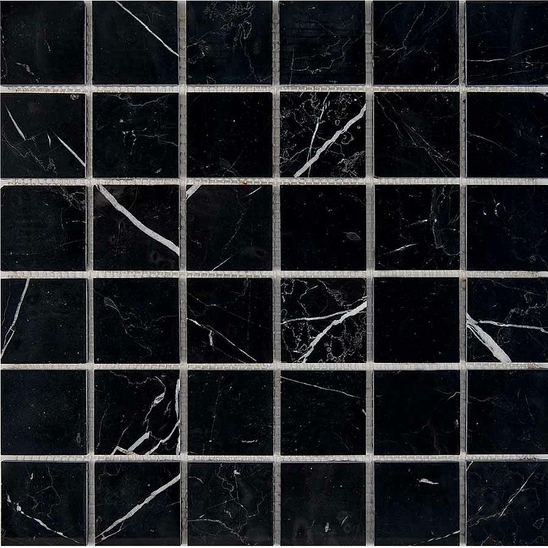 Каменная мозаика Pixmosaic Nero Marquna PIX246 30,5x30,5 см