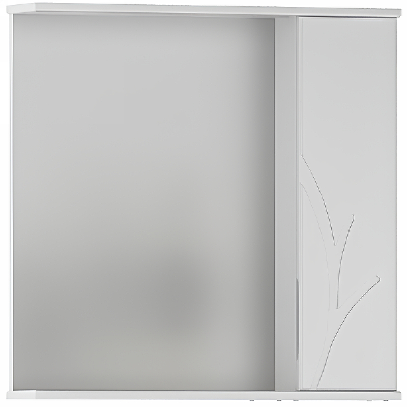 Зеркало со шкафом Volna Adel 70 R zsADEL70.R-01 с подсветкой Белое зеркало со шкафом vigo diana 70 r z dia 70 r el с подсветкой белое