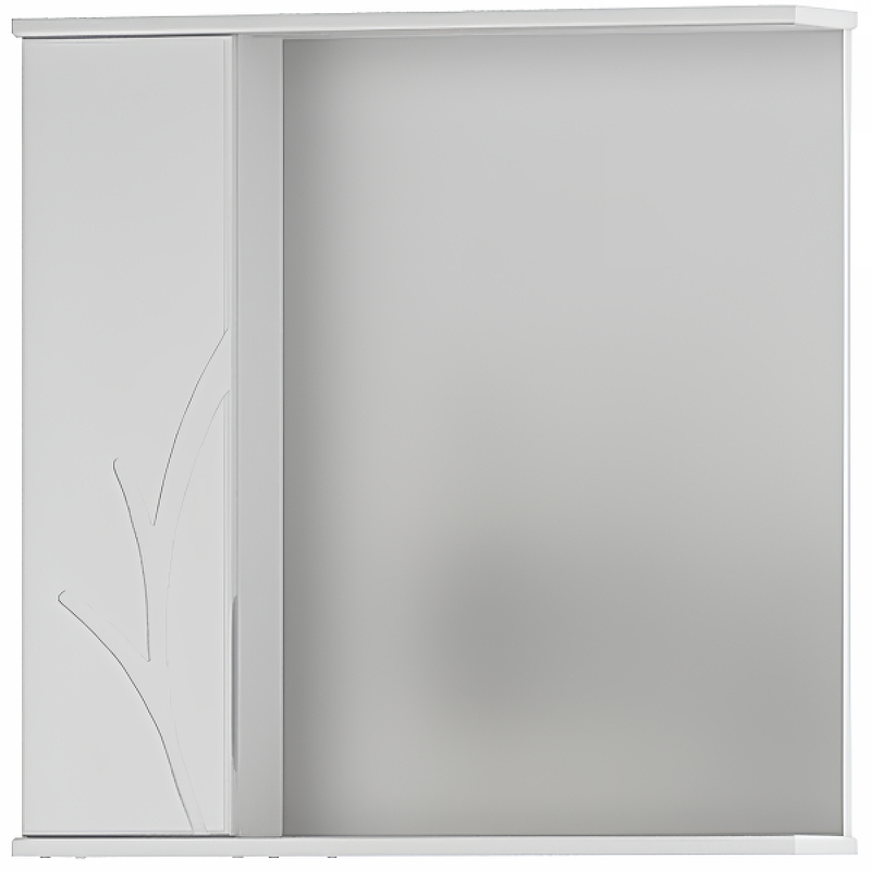 Зеркало со шкафом Volna Adel 70 L zsADEL70.L-01 с подсветкой Белое