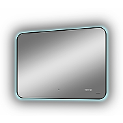 Зеркало Reflection Black View 1000х700 RF4004BV с подсветкой Черное с бесконтактным выключателем, диммером и часами-3