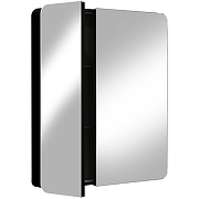 Зеркальный шкаф Reflection Black 760х850 RF2002BL с подсветкой Черный матовый-3