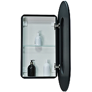 Зеркальный шкаф Reflection Black 450х800 RF2003BL с подсветкой Черный матовый-2