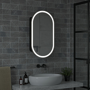 Зеркальный шкаф Reflection Black 450х800 RF2003BL с подсветкой Черный матовый-7