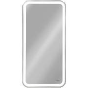 Зеркальный шкаф Reflection Circle 400х800 R RF2104SR с подсветкой Белый матовый