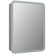 Зеркальный шкаф Reflection Circle 550х800 R RF2106SR с подсветкой Белый матовый-1