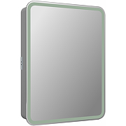 Зеркальный шкаф Reflection Circle 600х800 R RF2108SR с подсветкой Белый матовый-1