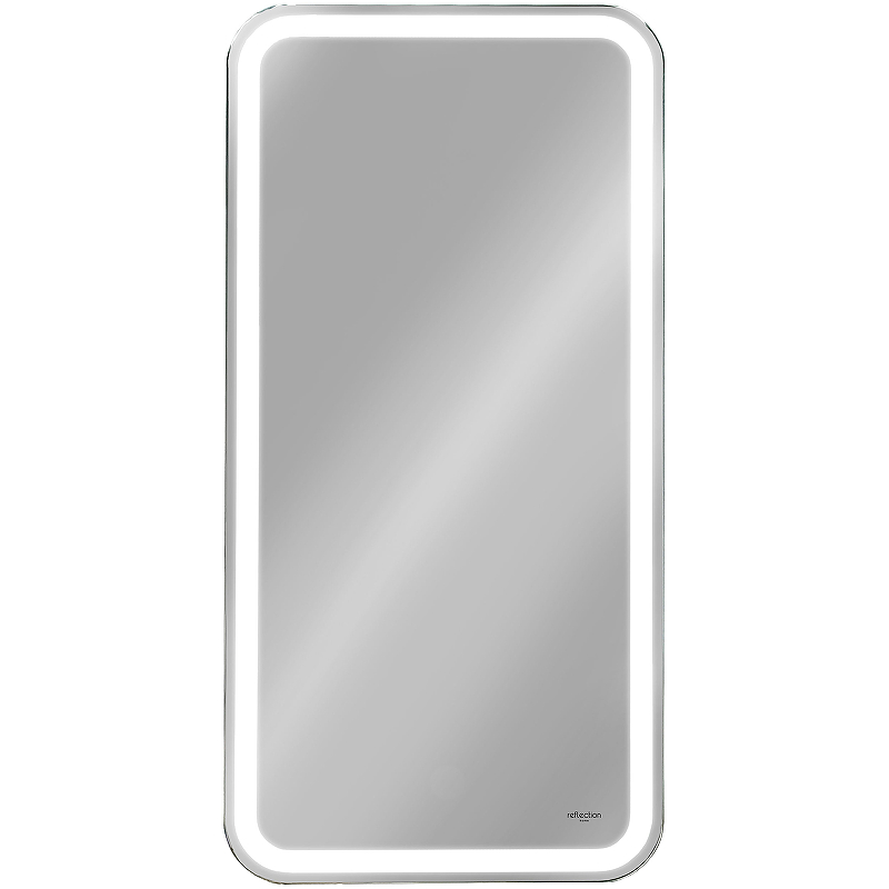 Зеркальный шкаф Reflection Circle 400х800 L RF2105SR с подсветкой Белый матовый