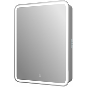 Зеркальный шкаф Reflection Circle 550х800 L RF2107SR с подсветкой Белый матовый