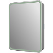 Зеркальный шкаф Reflection Circle 600х800 L RF2109SR с подсветкой Белый матовый-1