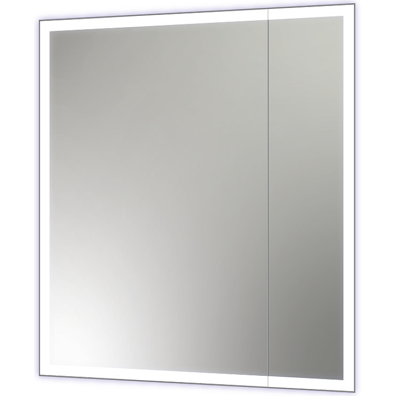 Зеркальный шкаф Reflection Cube 700х800 RF2212CB с подсветкой Белый матовый