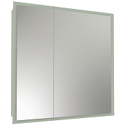 Зеркальный шкаф Reflection Cube 800х800 RF2213CB с подсветкой Белый матовый-1