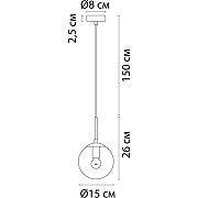 Подвесной светильник Artelamp Volare A1915SP-1GO Прозрачный Золото-3