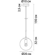 Подвесной светильник Artelamp Volare A1920SP-1GO Прозрачный Золото-3