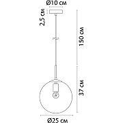 Подвесной светильник Artelamp Volare A1925SP-1GO Прозрачный Золото-3