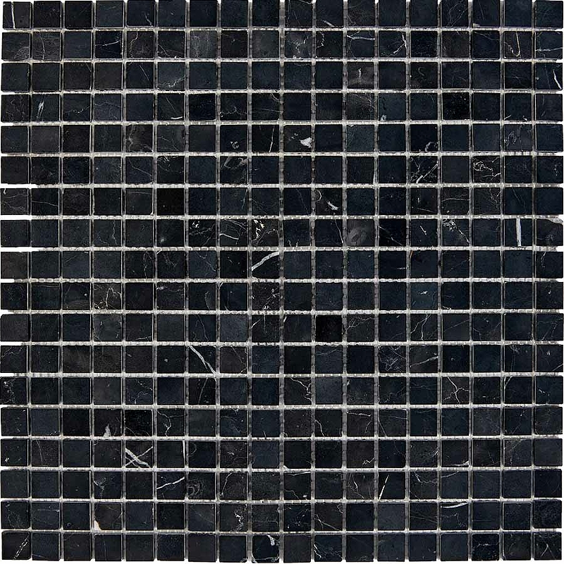 Каменная мозаика Pixmosaic Nero Marquna PIX244 30,5x30,5 см