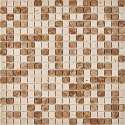 Каменная мозаика Pixmosaic Emperador Light, Crema Nova PIX273  30,5x30,5 см