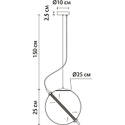 Подвесной светильник Artelamp Нolly A3225SP-1PB Янтарный Полированная медь-2