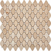 Каменная мозаика Pixmosaic Cream marfil, Thassos White PIX285  28,6x29,5 см