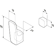 Крючок AM.PM Func A8F35500 Хром-6