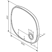 Зеркало AM.PM Func 80 M8FMOX0803SA с подсветкой с увеличением с ИК-сенсорным выключателем-9
