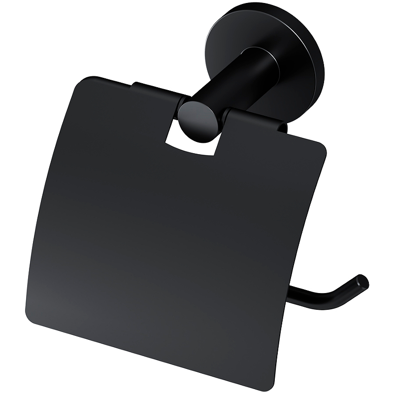 Держатель туалетной бумаги AM.PM X-Joy A85A341422 с крышкой Черный матовый держатель туалетной бумаги frap f302 f30203 с крышкой черный матовый
