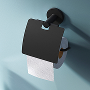 Держатель туалетной бумаги AM.PM X-Joy A85A341422 с крышкой Черный матовый-6