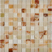 Каменная мозаика из оникса Pixmosaic Jade verde PIX204  30,5x30,5 см