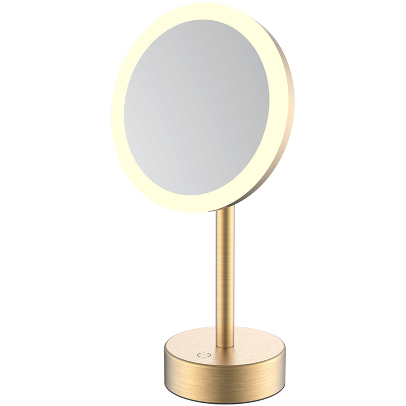 Косметическое зеркало Java S-M551LB с подсветкой с увеличением Золото матовое косметическое зеркало java s m551lb с подсветкой с увеличением золото матовое