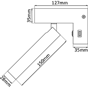 Настенный светильник Crystal Lux CLT 228W USB WH Белый-1