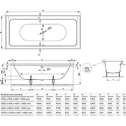 Стальная ванна Bette Free 200x100 6832-000 с шумоизоляцией-6