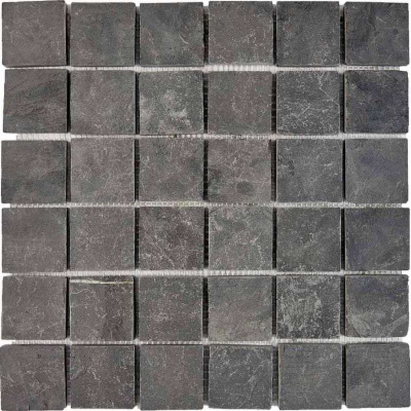 Каменная мозаика из сланца Pixmosaic Slate Black PIX298  30,5x30,5 см